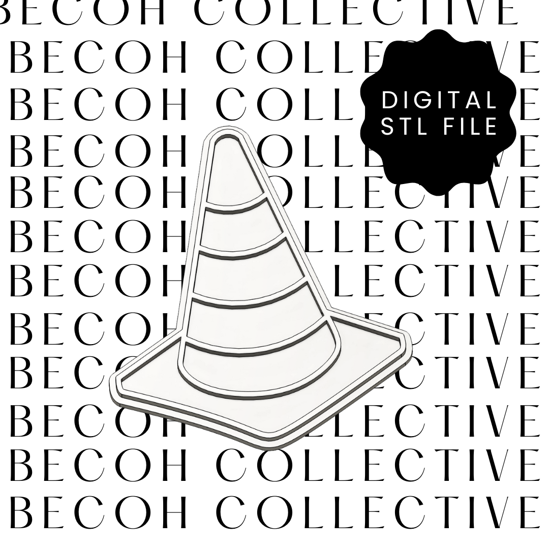 Safety Cone Cookie Stamp & Cutter