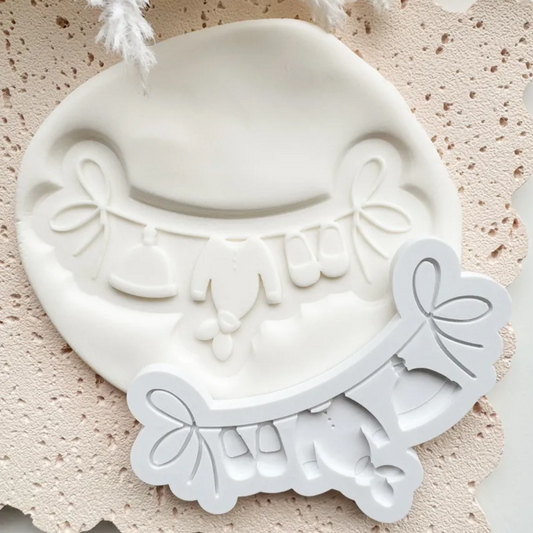 Baby Clothesline Cookie Stamp & Cutter