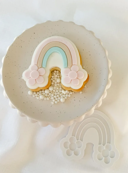 Daisy Rainbow Cookie Stamp & Cutter