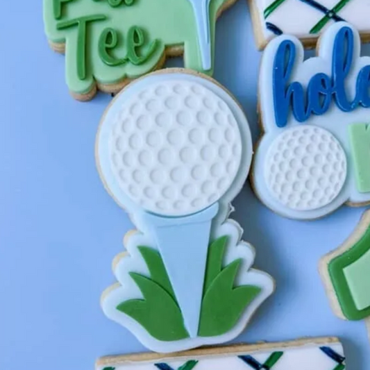 Golf Ball on Tee Cookie Stamp & Cutter