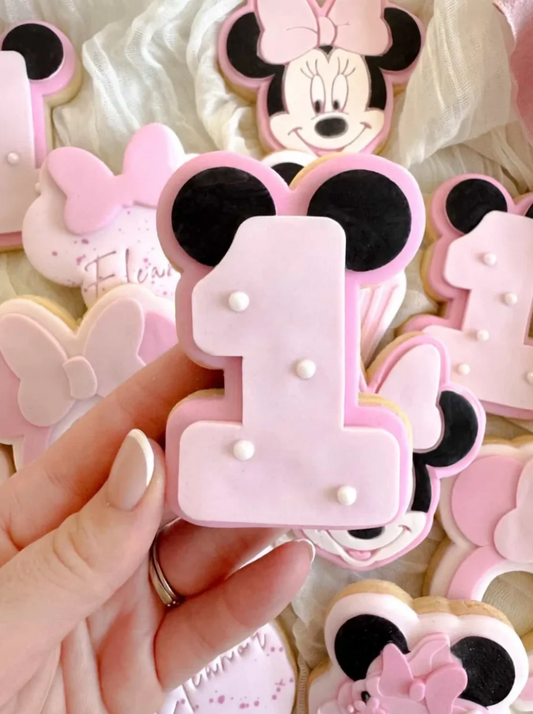 Number 1 with Mouse Ears Cookie Stamp & Cutter