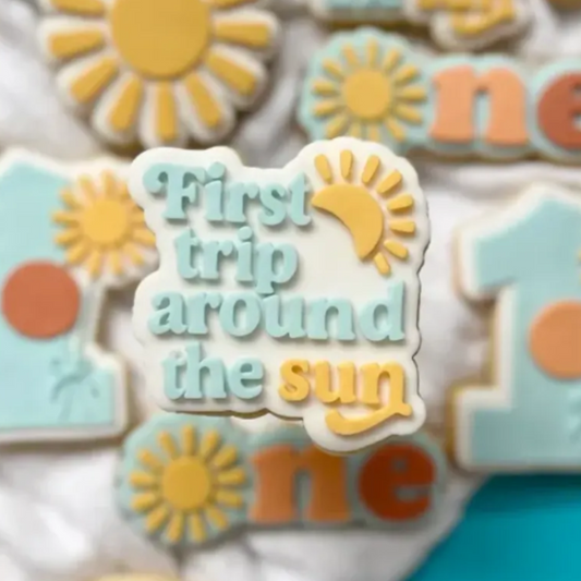 First Trip Around the Sun Cookie Stamp &  Cutter