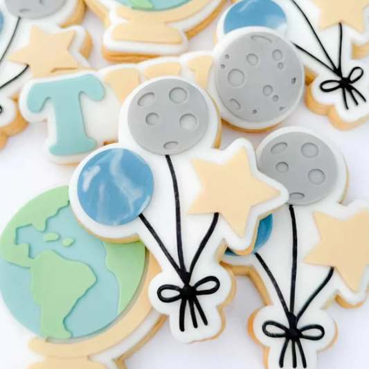 Space Balloons Cookie Stamp & Cutter