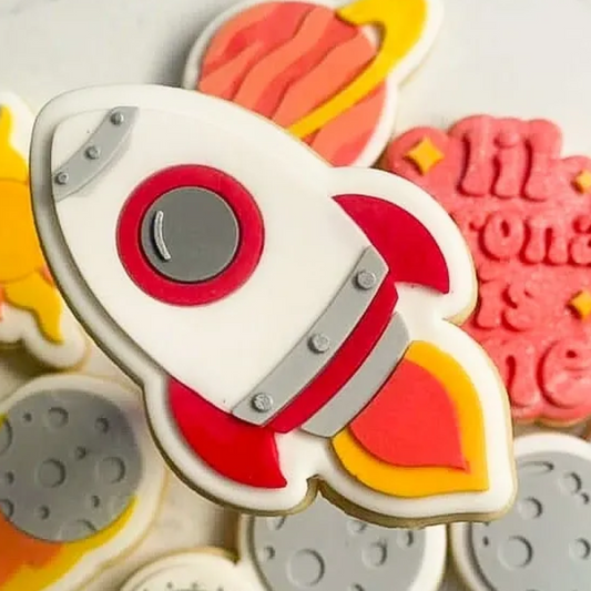 Rocket Ship Cookie Stamp & Cutter
