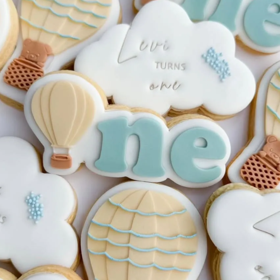 Hot Air Balloon One Cookie Stamp & Cutter