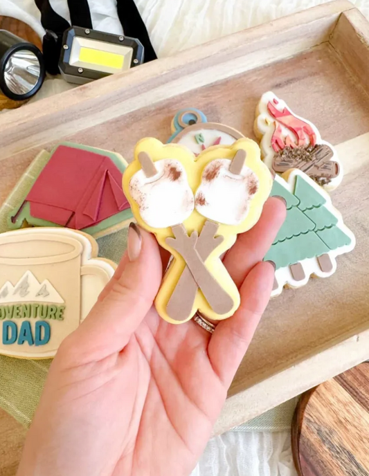 Marshmallows on a Stick Cookie Stamp & Cutter