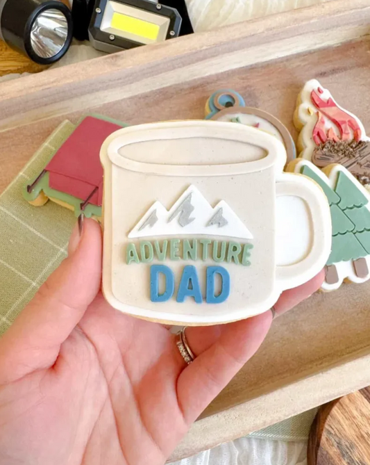 Adventure Dad Mug Cookie Stamp & Cutter