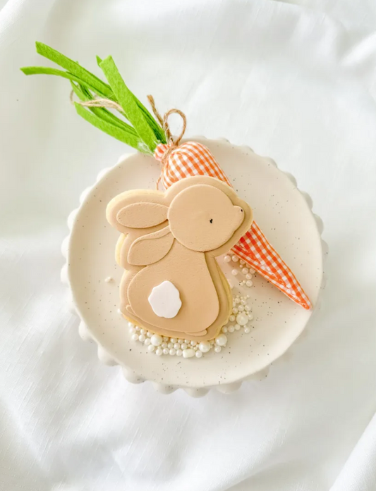 Back Facing Bunny Cookie Stamp and Cutter