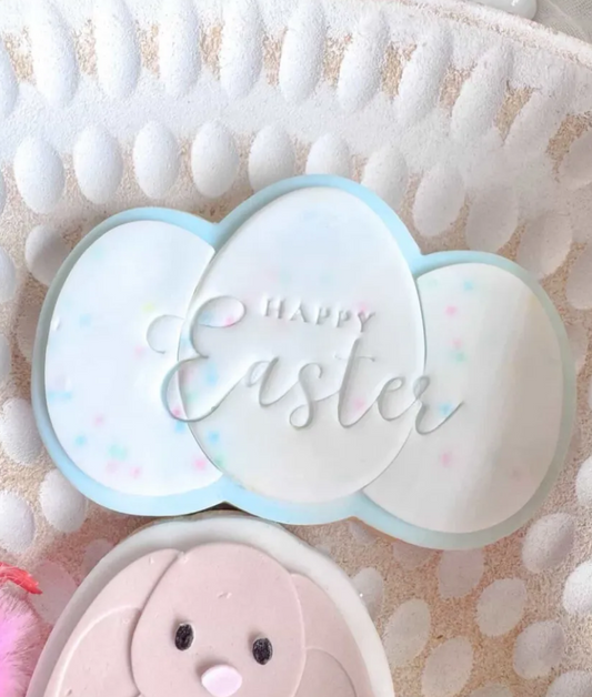 Easter Egg Trio Cookie Stamp & Cutter
