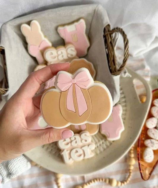Easter Egg Trio with Bow Cookie Stamp & Cutter