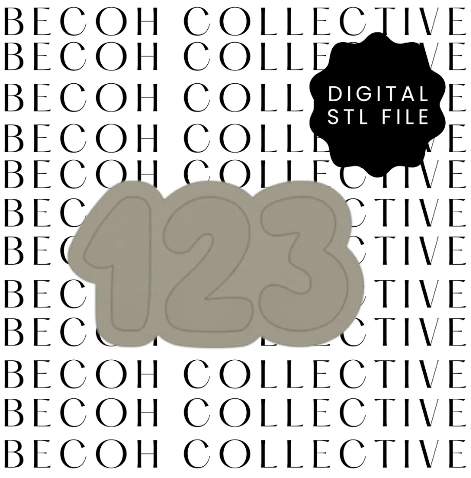 123 Cookie Stamp & Cutter
