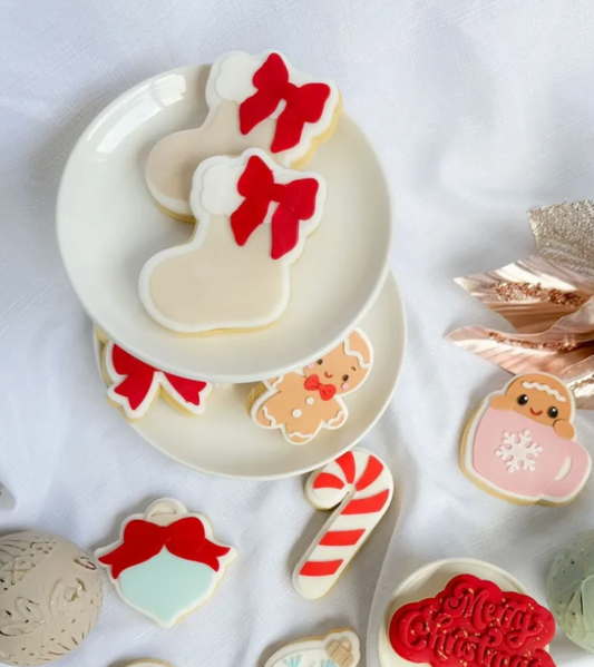 Santa Stocking with Bow Cookie Stamp & Cutter