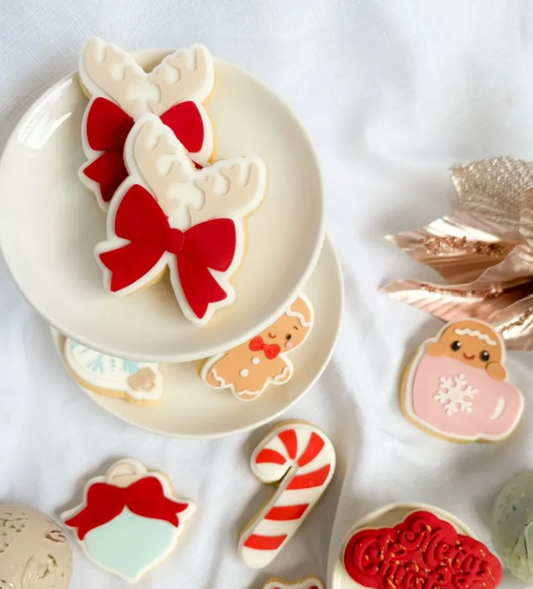 Reindeer Antlers with Bow Cookie Stamp & Cutter