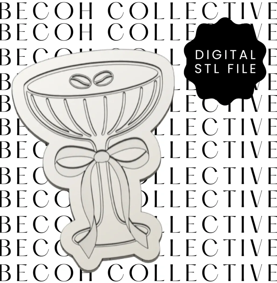 Espresso Martini Cookie Stamp & Cutter