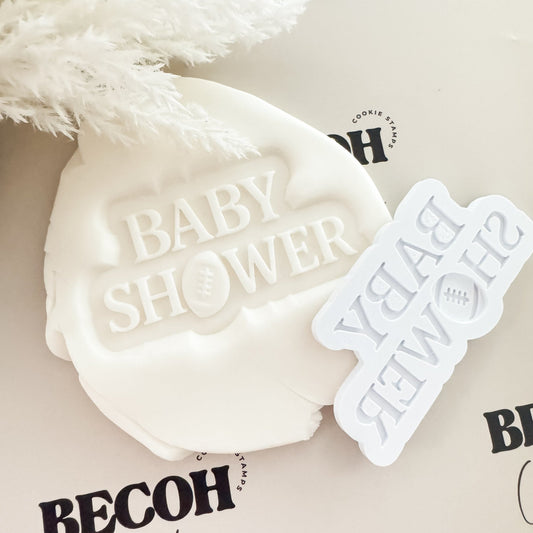 Football Baby Shower Cookie Stamp and Cutter