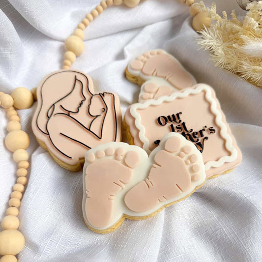Baby Footprints Cookie Stamp & Cutter