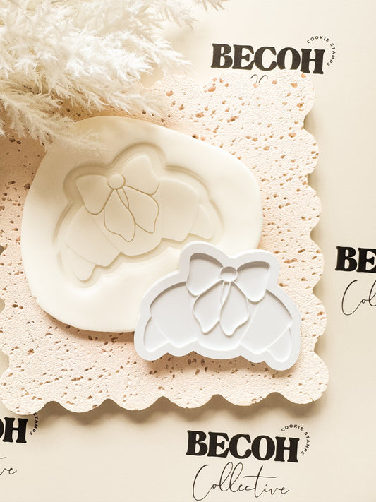 Croissant with Bow Cookie Stamp & Cutter