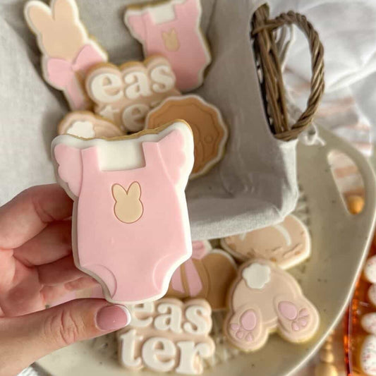 Bunny Baby Romper Cookie Stamp & Cutter