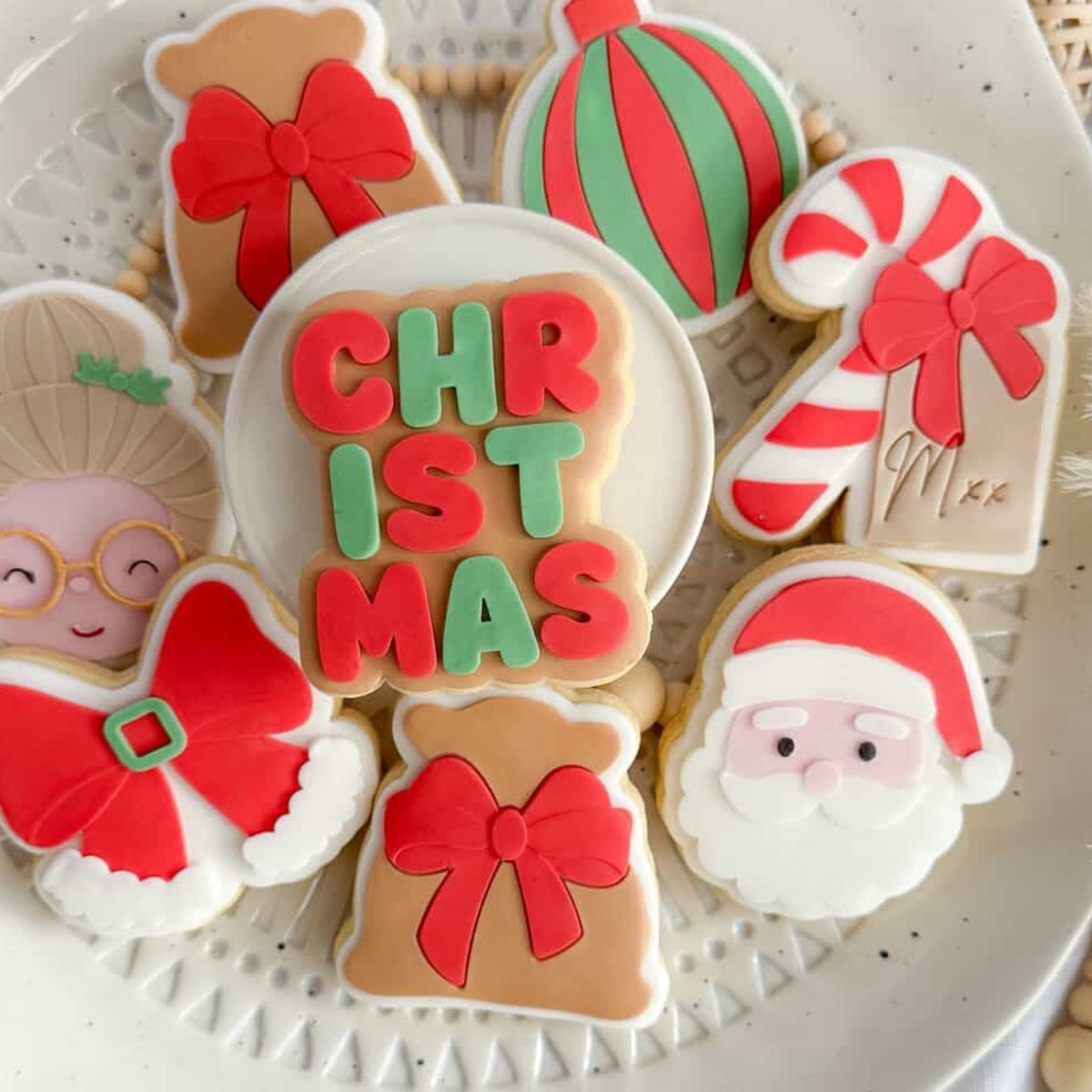 Christmas Word Stack Cookie Stamp & Cutter