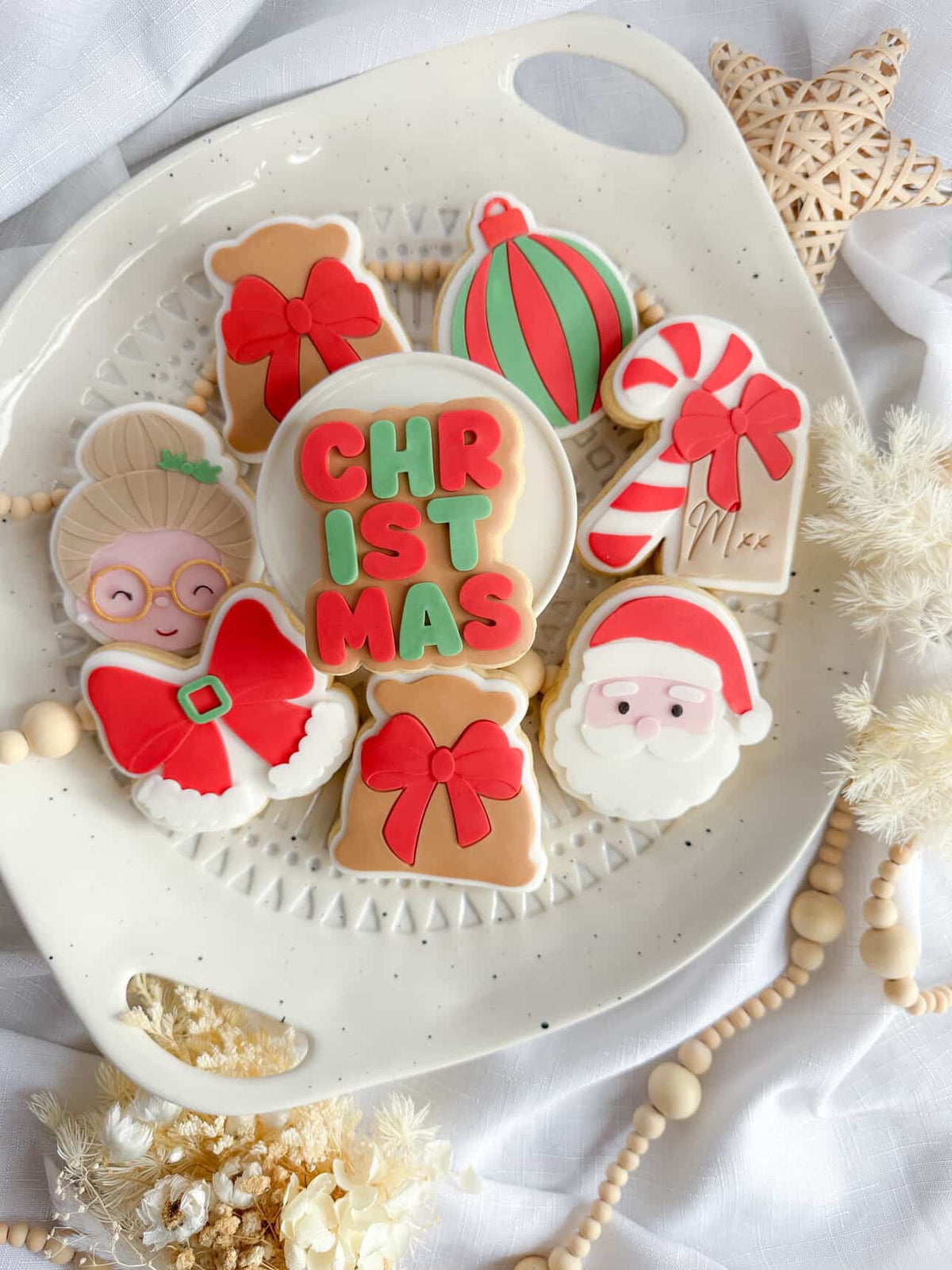 Christmas Word Stack Cookie Stamp & Cutter