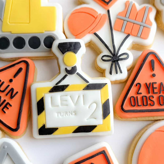 Construction Sign Cookie Stamp & Cutter