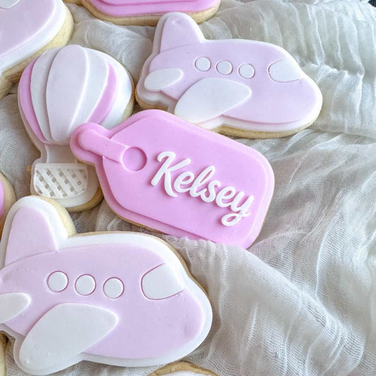 Custom Luggage Tag Cookie Stamp & Cutter