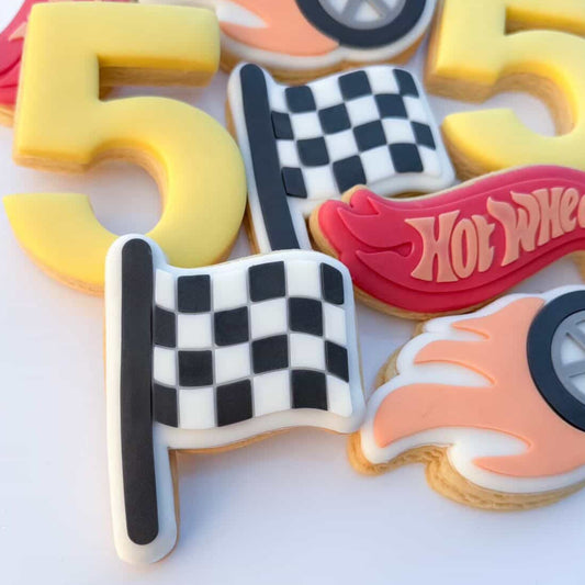 Single Race Flag Cookie Stamp & Cutter