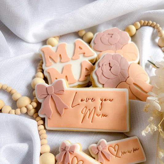 Gift Tag with Bow Cookie Stamp & Cutter