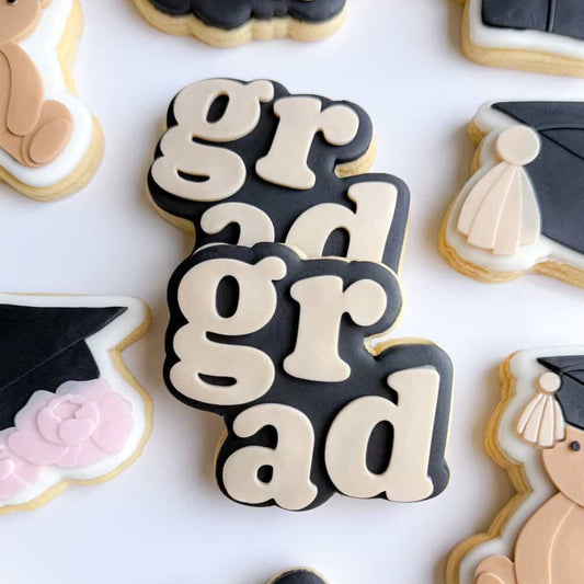 GRAD Cookie Stamp & Cutter