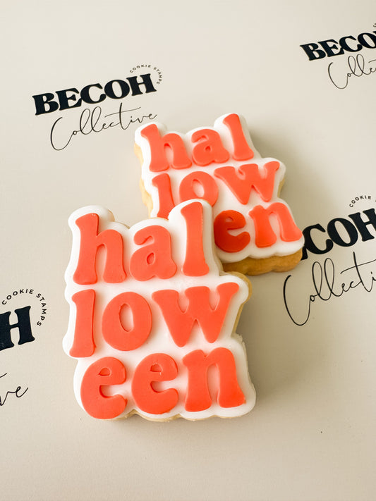 Halloween Word Stack Cookie Stamp & Cutter
