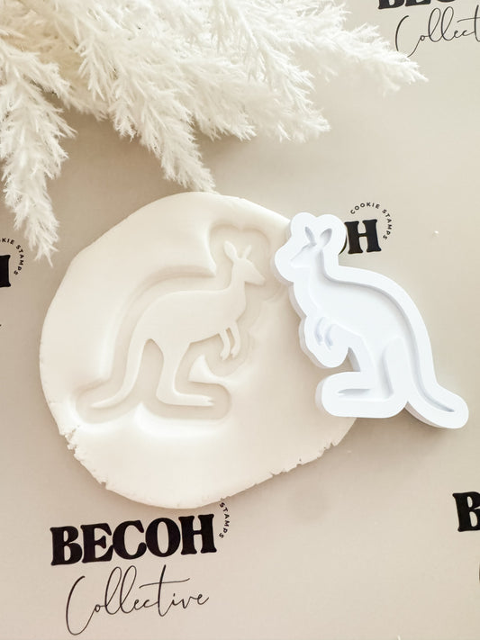 Kangaroo Silhouette Cookie Stamp & Cutter