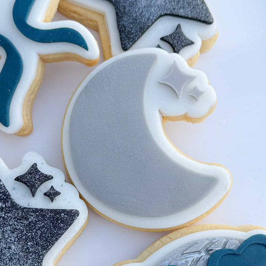 Moon with Sparkle Cookie Stamp & Cutter
