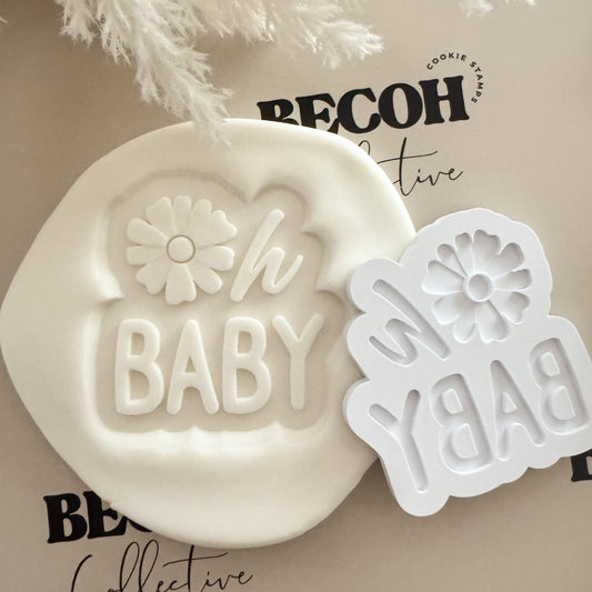 Flower Oh Baby Cookie Stamp & Cutter