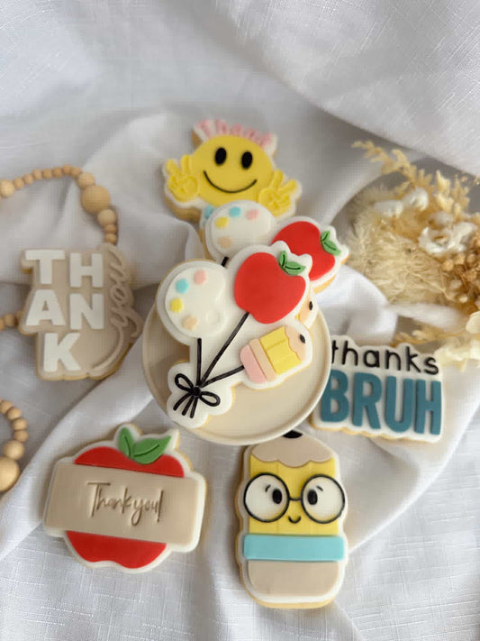 School Balloons Cookie Stamp & Cutter