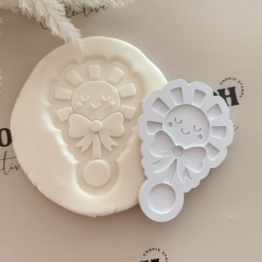 Sun Baby Rattle Cookie Stamp and Cutter