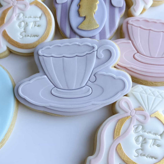 Teacup & Saucer Cookie Stamp & Cutter
