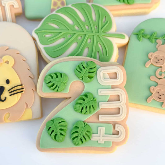 Number 2 with Word 2 Cookie Stamp & Cutter